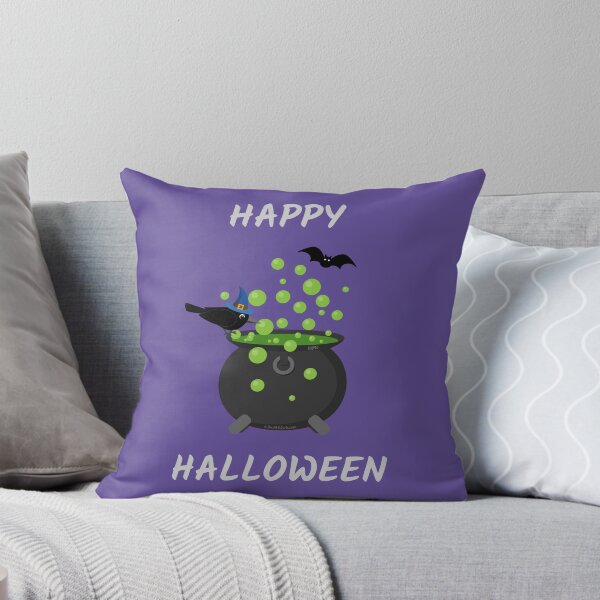 Item preview, Crow Looking into a Bubbling Cauldron - HAPPY HALLOWEEN designed and sold by BirdAtWork.