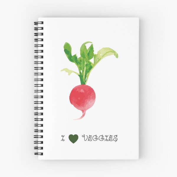 Item preview, I love veggies Radish - Vegan quotes designed and sold by Printables Passions.