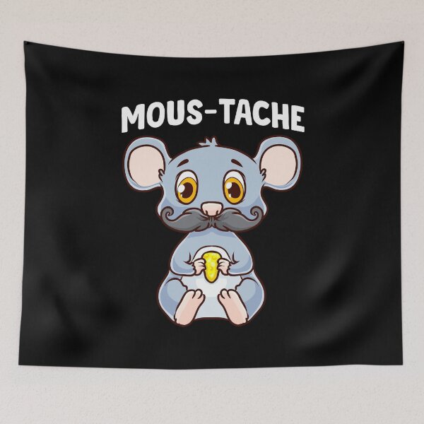 Aperçu de l'œuvre Souris Mous-Tache Mignonne & Drôle Souris Moustachée créée et vendue par perfectpresents.