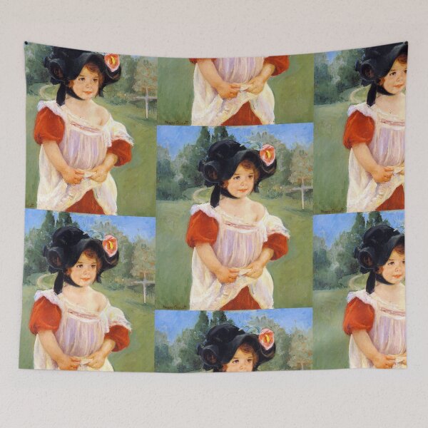 Item preview, Child in a bonnet painting - mary cassatt  designed and sold by Vintage Designs +.