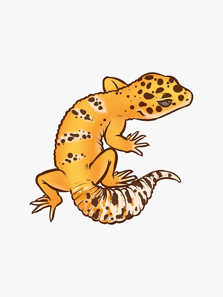 "Leopard Gecko" Sticker for Sale by rawrimamidget | Redbubble