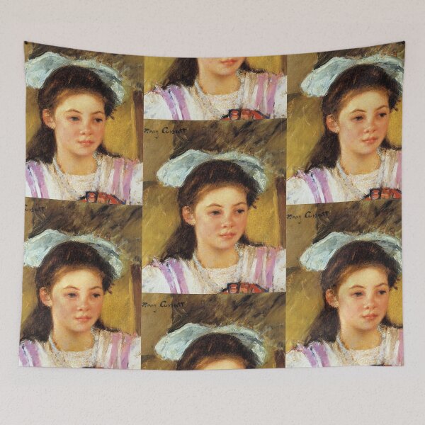 Item preview, Girl with a large bow in her hair painting - mary cassatt  designed and sold by Vintage Designs +.