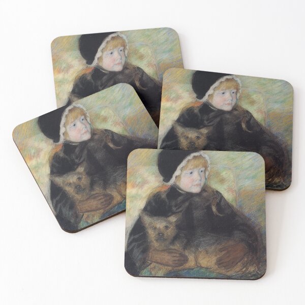 Item preview, Girl holding a dog painting - mary cassatt  designed and sold by Vintage Designs +.
