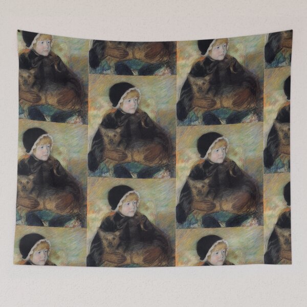 Item preview, Girl holding a dog painting - mary cassatt  designed and sold by Vintage Designs +.