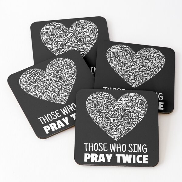 Item preview, Those Who Sing Pray Twice - Heart with Music Notes and Symbols designed and sold by LongHawl310.