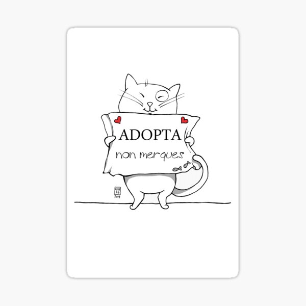 Adopta, non compres Pegatina