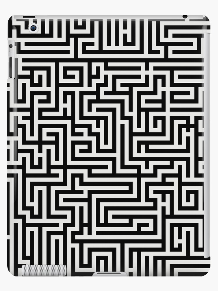 Labyrinthe Noir Et Blanc Coque et skin adh sive iPad