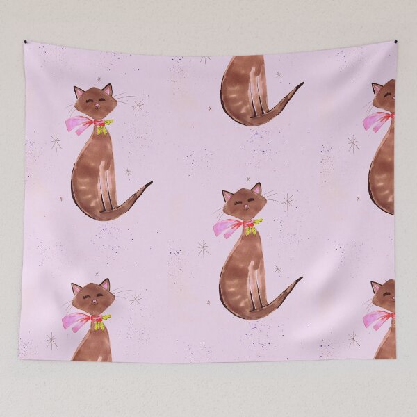 Item preview, Vintage Christmas Chartreux Cat designed and sold by Rachel Crawshaw.