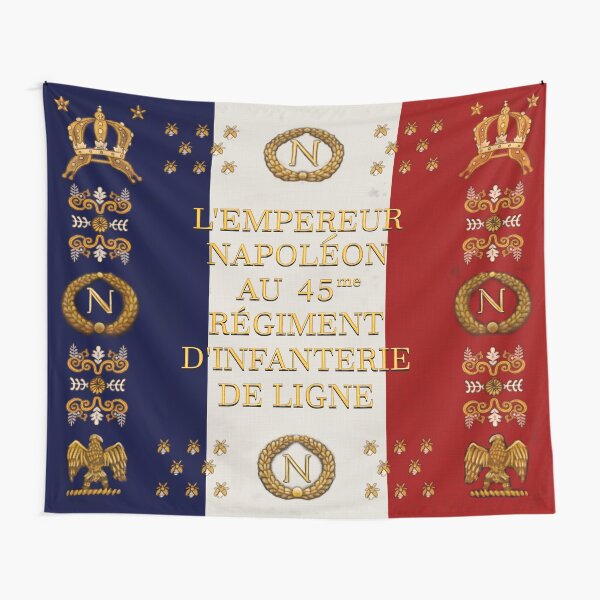 Drapeau régimentaire "45ème" français napoléonien Tentures