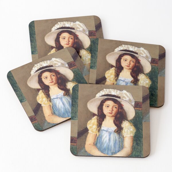 Item preview,  Study of a girl in a flowery hat painting - mary cassatt  designed and sold by Vintage Designs +.