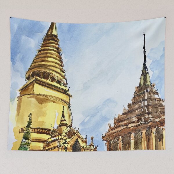 Item preview, Bangkok Buddhist Temple Thailand designed and sold by TheJoeyStudio.