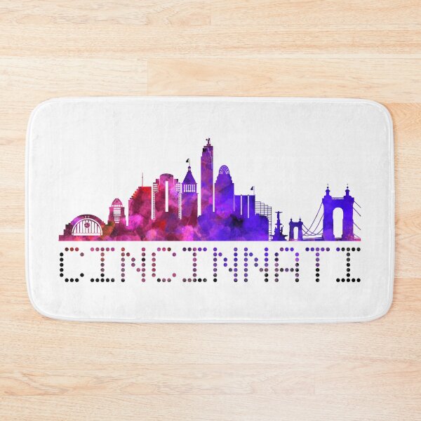 Item preview, Cincinnati Skyline Letters Red and Purple designed and sold by Olivia Ossege.