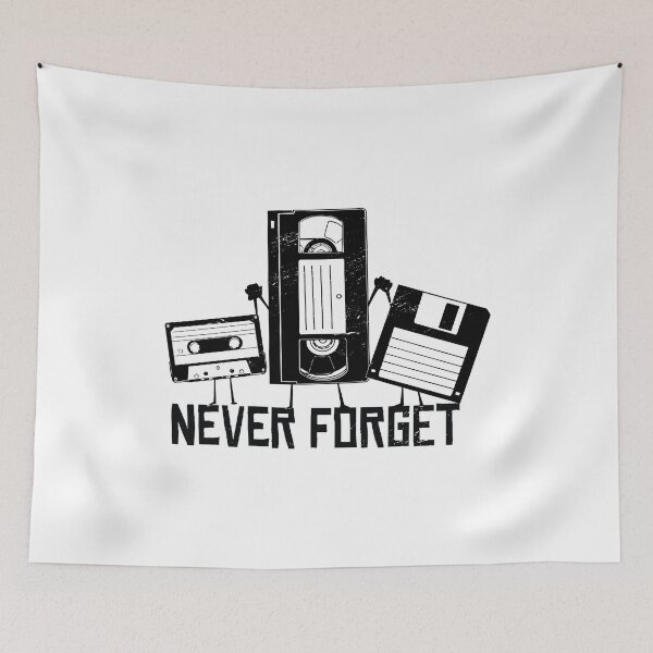 Item preview, Never forget retro music cassette, videocassette, disc designed and sold by DerSenat.
