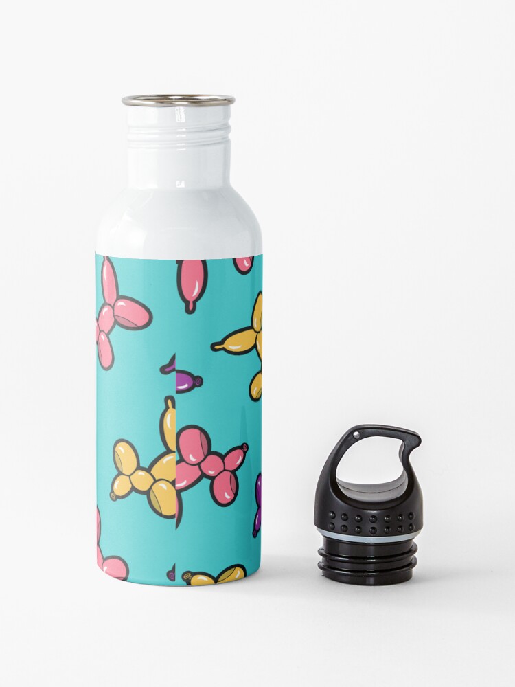 Alternate view of Balloon Animal Dogs Pattern in Blue Water Bottle