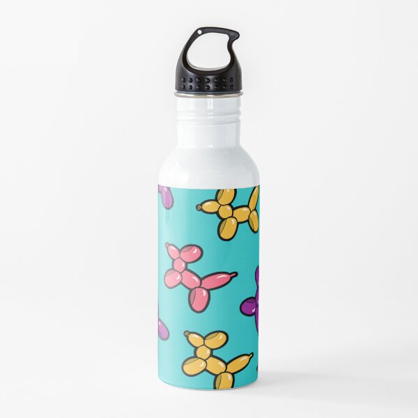 Balloon Animal Dogs Pattern in Blue Water Bottle