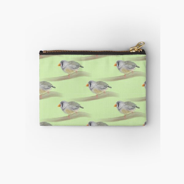 Item preview, Zebra Finch on Tiles Tea Green Edition  designed and sold by briana-rose.