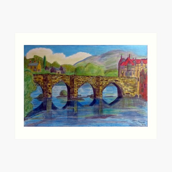 469 - LLANGOLLEN BRIDGE - DAVE EDWARDS - MIXED MEDIA - 2019 Art Print