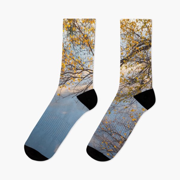 Item preview, A River of Sky - Soft Autumnal Mood at a Riverbank designed and sold by Georgia Mizuleva.