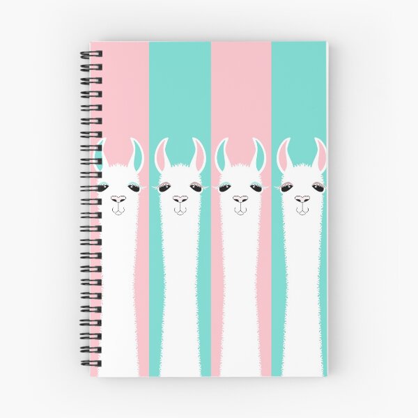Item preview, FOUR LLAMA ON PINK AND BLUE designed and sold by Jean Gregory Evans.