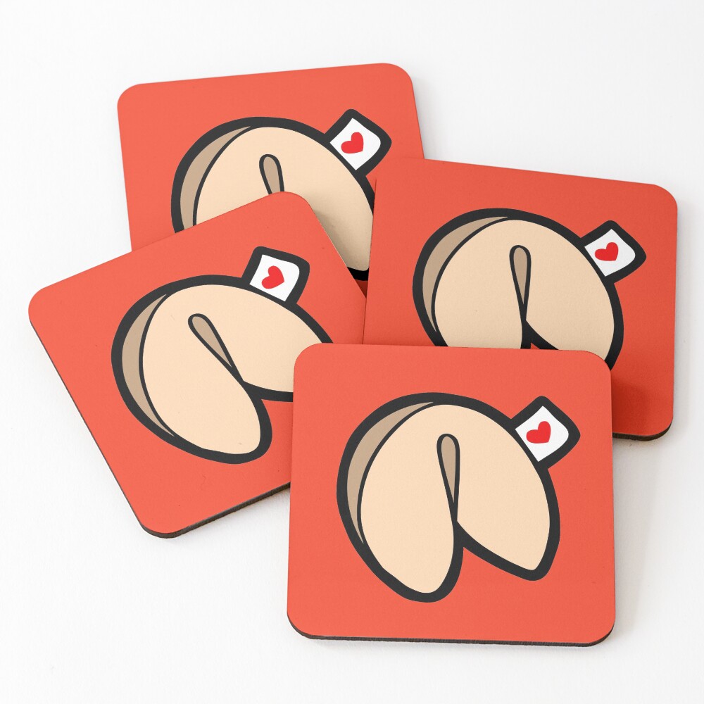 Fortune Cookies Pattern Coasters (Set of 4)