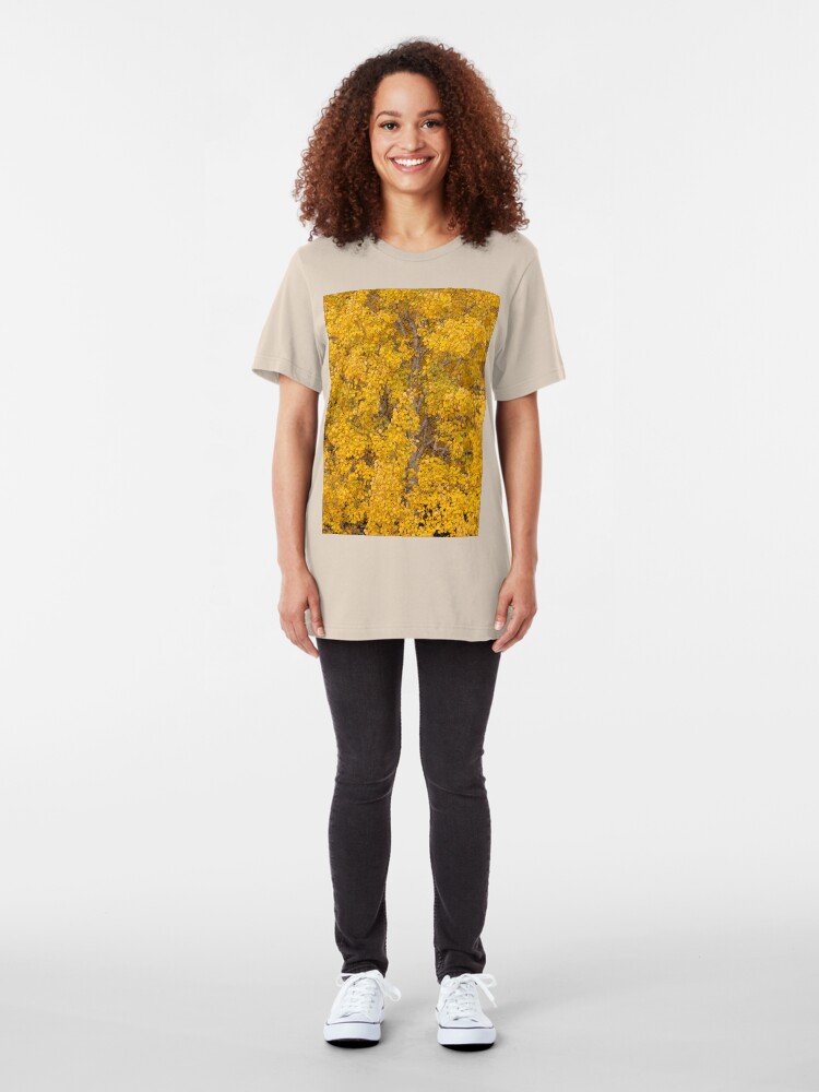 Alternate view of Aspen tree foliage in autumn colors Slim Fit T-Shirt