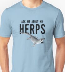 Camiseta unisex Pregúntame acerca de mis HERPS