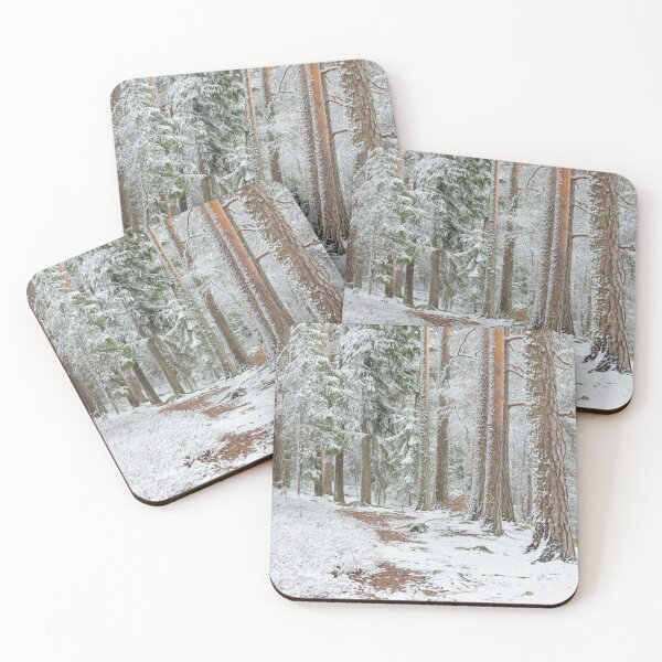 Item preview, Beautiful serene winter forest landscape designed and sold by Juhku.