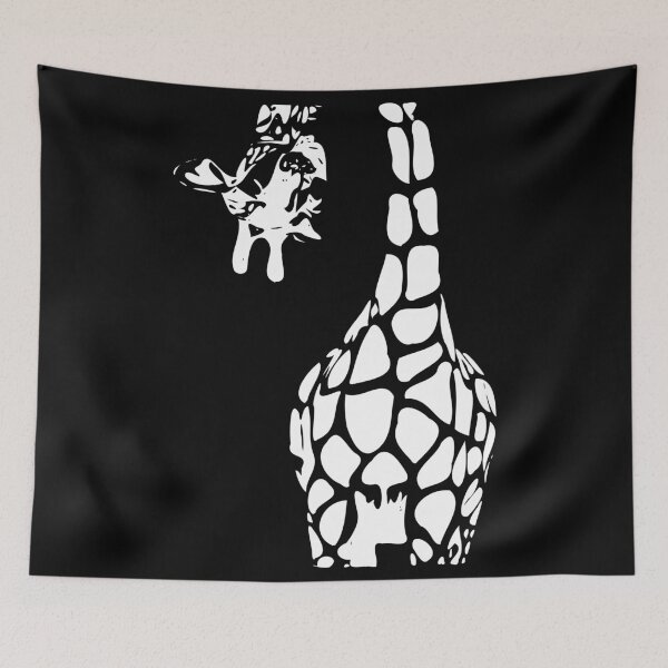 Artikelvorschau, lustige Giraffe schaut runter entworfen und verkauft von TShirtsByMs.