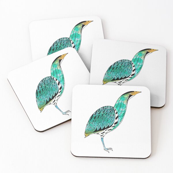 Item preview, Endangered Birds Collection | Blue Watercolor Eurasian Bittern designed and sold by inkhivecreative.