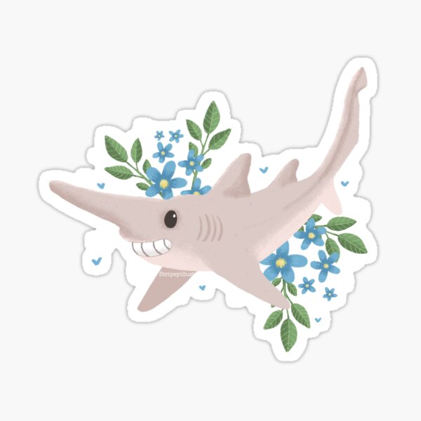 Pink Bow Shark - Shark - Sticker