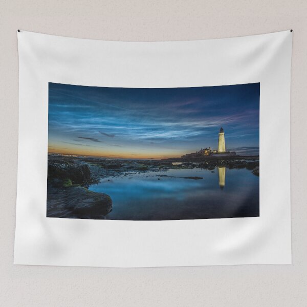 Item preview, Noctilucent clouds at st marys lighthouse designed and sold by tynesidephotos.