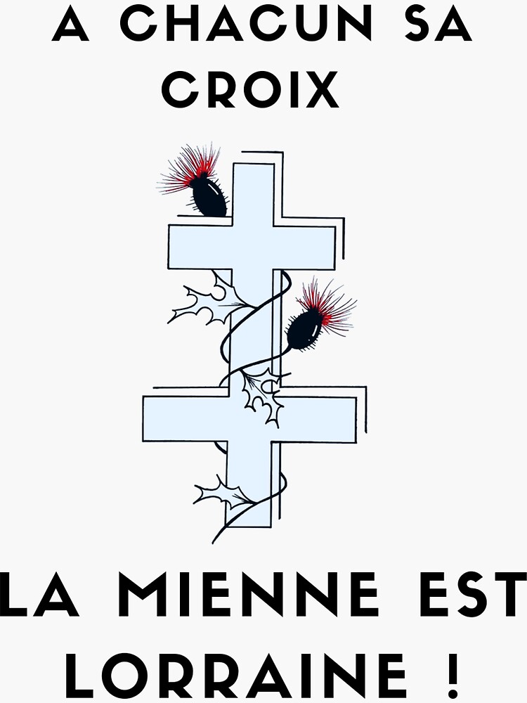 "cross of Lorraine" Sticker by Yannick54 Redbubble