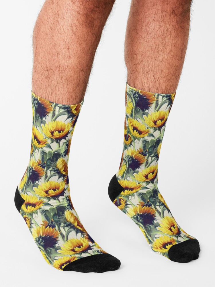 Alternative Ansicht von Sonnenblumen für immer Socken