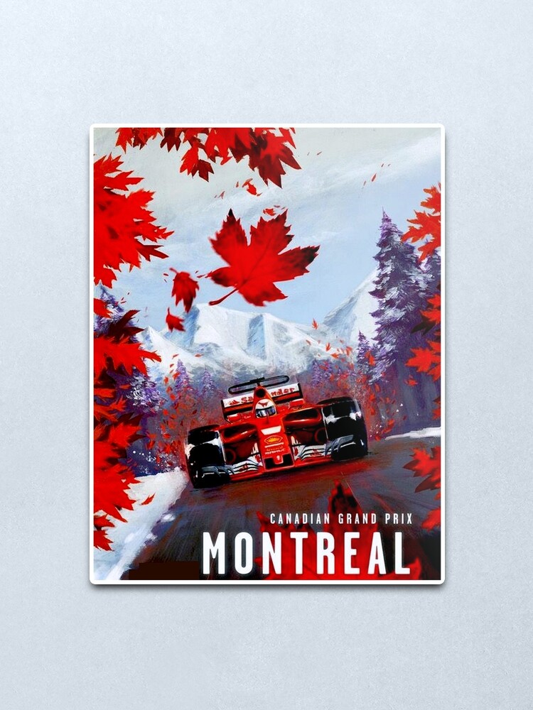 Alternate view of CANADIAN GRAND PRIX : Vintage Montreal Auto Racing Advertising Print Metal Print