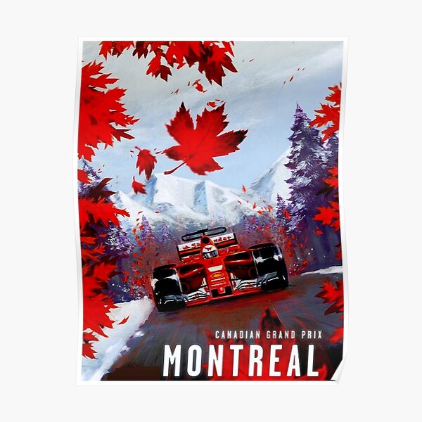 GRAND PRIX CANADIEN: Impression publicitaire sur les courses automobiles de Montréal Poster