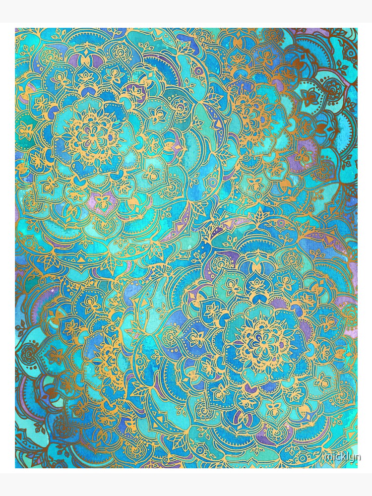 Sapphire & Jade Stained Glass Mandalas by micklyn