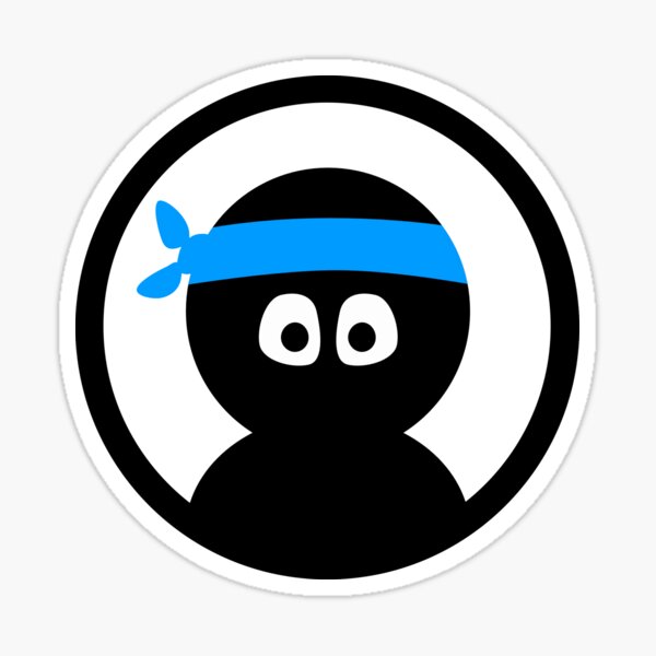 norman the ninja (blue) Sticker