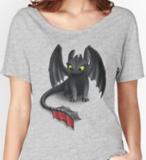 Toothless, Night Fury Inspired Dragon. Women's Relaxed Fit T-Shirt