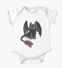 Toothless, Night Fury Inspired Dragon. One Piece - Short Sleeve