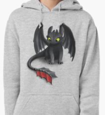 Toothless, Night Fury Inspired Dragon. Pullover Hoodie