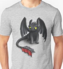 Toothless, Night Fury Inspired Dragon. Unisex T-Shirt