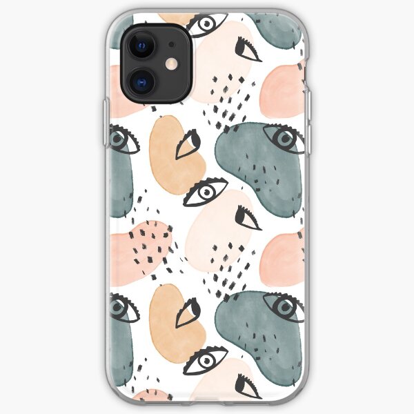 Painterly Eyes Pattern #redbubble iPhone Soft Case