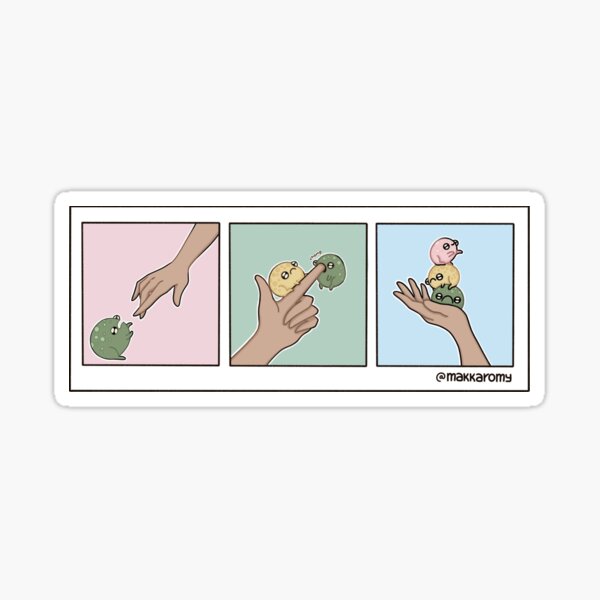 pomelo & the gang Sticker