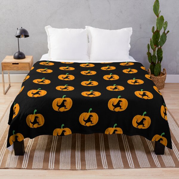Item preview, Halloween Pumpkin Dinosaur Silhouette Design designed and sold by KatesFunnyArt.