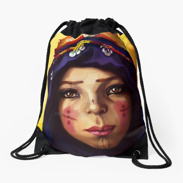 Femme Berbere. Sac à cordon