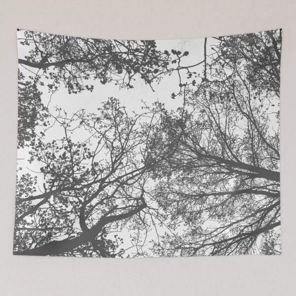 Item preview, Forest background with grey tree branches silhouette designed and sold by by-jwp.