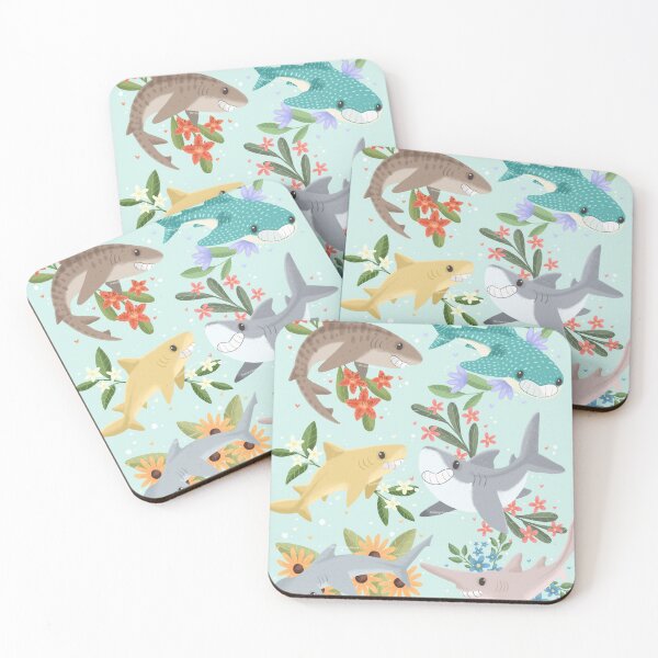 Item preview, Floral Sharks designed and sold by Chloe Marie Arnold.