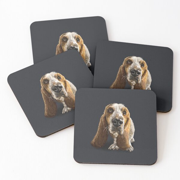 The Basset Hound Dog Coasters (Set of 4)