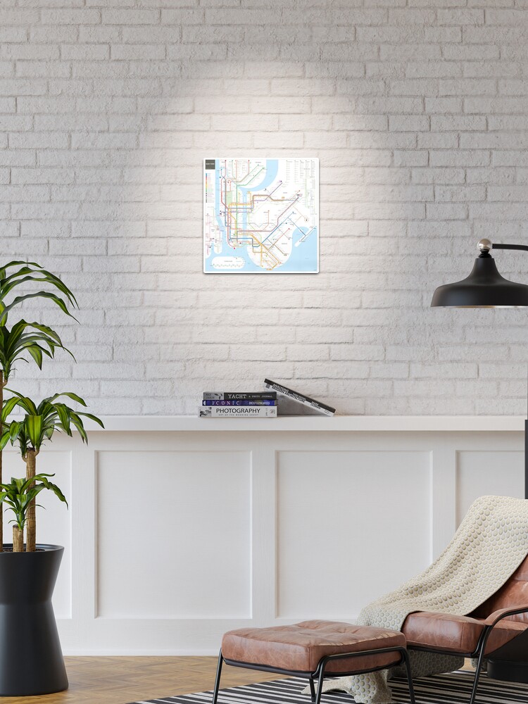 Thumbnail 1 of 4, Metal Print, New York City subway map designed and sold by Jug Cerovic.