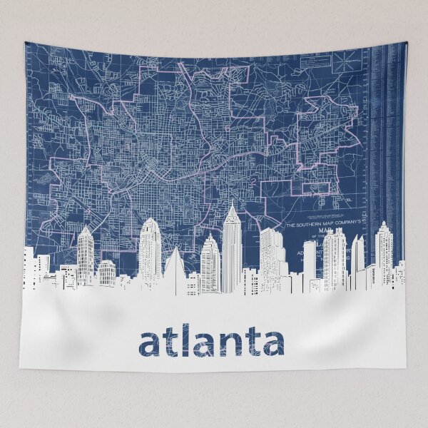 Item preview, atlanta skyline designed and sold by BekimART.